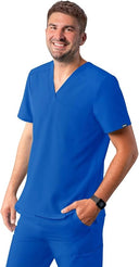 Adar Addition Men's Classic V-Neck Scrub Top