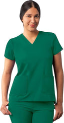 Adar Addition Womens Modern V-Neck Scrub Tops