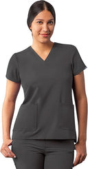 Adar Addition Womens Modern V-Neck Scrub Tops