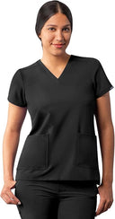Adar Addition Womens Modern V-Neck Scrub Tops