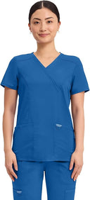 Cherokee Scrub Mock Wrap Scrub Top