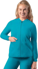 Adar Women Zippered Bomber Scrub Jacket