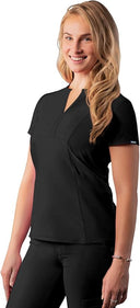 Adar Addition Women Notched V-Neck Scrub Top