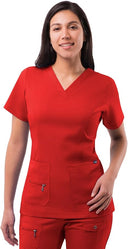 Adar Pro Womens Elevated V-neck Scrub Top