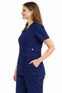 Dickies Gen Flex Women Scrubs Top Mock Wrap