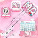Pink Medical Assistant Badge Reel And MA Badge Buddy Retractable ID Clip