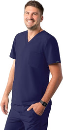 Adar Addition Men's Classic V-Neck Scrub Top