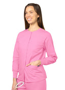 Adar Universal Round Neck Warm-Up Scrub Jacket