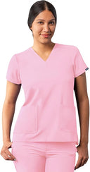 Adar Addition Womens Modern V-Neck Scrub Tops