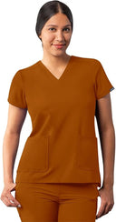 Adar Addition Womens Modern V-Neck Scrub Tops