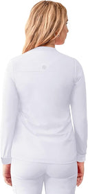 Adar Women Zippered Bomber Scrub Jacket
