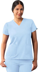 Adar Addition Womens Modern V-Neck Scrub Tops