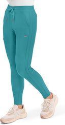 Cherokee Women's Tapered Leg Drawstring Scrub Pants Petite