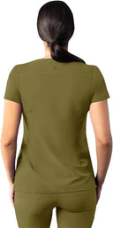 Adar Addition Womens Modern V-Neck Scrub Tops