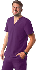 Adar Addition Men's Classic V-Neck Scrub Top