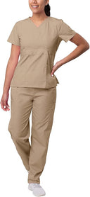 Sivvan Women's Mock Wrap Top/Cargo Pant Scrub Set
