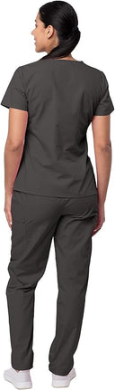 Sivvan Women's Mock Wrap Top/Cargo Pant Scrub Set