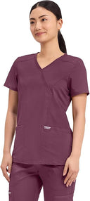 Cherokee Scrub Mock Wrap Scrub Top