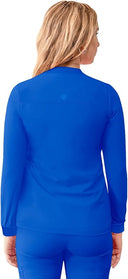 Adar Women Zippered Bomber Scrub Jacket