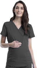 Cherokee Maternity Scrub Top Mock Wrap