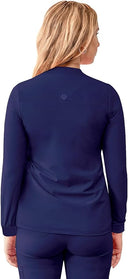 Adar Women Zippered Bomber Scrub Jacket