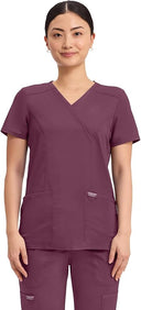 Cherokee Scrub Mock Wrap Scrub Top