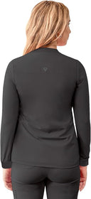 Adar Women Zippered Bomber Scrub Jacket