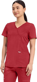 Cherokee Scrub Mock Wrap Scrub Top