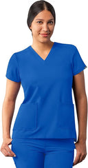 Adar Addition Womens Modern V-Neck Scrub Tops