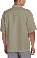 Dickies Men's Chef Coat Short Sleeve with Cloth Knot Buttons
