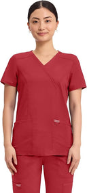 Cherokee Scrub Mock Wrap Scrub Top