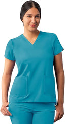 Adar Addition Womens Modern V-Neck Scrub Tops