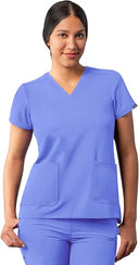 Adar Addition Womens Modern V-Neck Scrub Tops