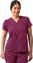 Adar Addition Womens Modern V-Neck Scrub Tops