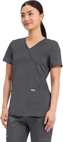 Cherokee Scrub Mock Wrap Scrub Top