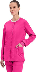 Cherokee Women's Scrub Jacket Nurse Snap Front