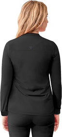 Adar Women Zippered Bomber Scrub Jacket