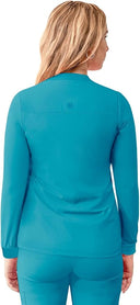 Adar Women Zippered Bomber Scrub Jacket
