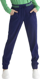HeartSoul Break On Through Women Scrubs Pant Rib Knit Waist Jogger