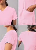 Adar Addition Womens Modern V-Neck Scrub Tops