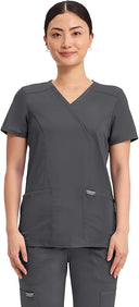 Cherokee Scrub Mock Wrap Scrub Top
