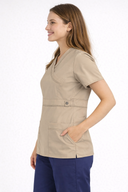 Dickies Gen Flex Women Scrubs Top Mock Wrap