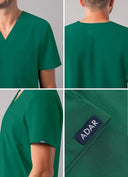 Adar Addition Men's Classic V-Neck Scrub Top
