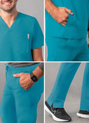 Adar Addition Men's Go-Everyday Cargo Scrub Sets