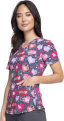 Cherokee Little Dog Big Lover Women Scrub Top