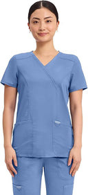 Cherokee Scrub Mock Wrap Scrub Top