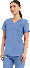 Cherokee Scrub Mock Wrap Scrub Top