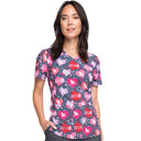 Cherokee Little Dog Big Lover Women Scrub Top