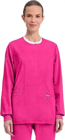 Cherokee Women's Scrub Jacket Nurse Snap Front